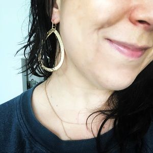 Stephanie Kantis Jewelry - Stephanie Kantis Gold Hammered Oval Hoop Earrings Stephanie Kantis Jewelry - Stephanie Kantis Gold Hammered Oval Hoop Earrings